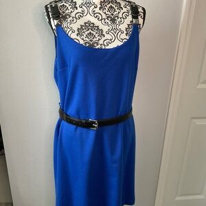 Royal blue sleeveless dress